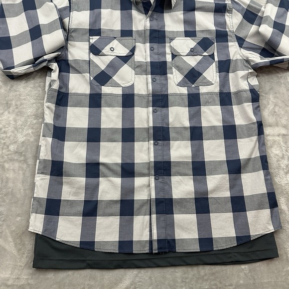 Vertx Shirt Men XL White Blue Guardian 2.0 Long Sleeve Plaid Tactical Concealed - Picture 5 of 10
